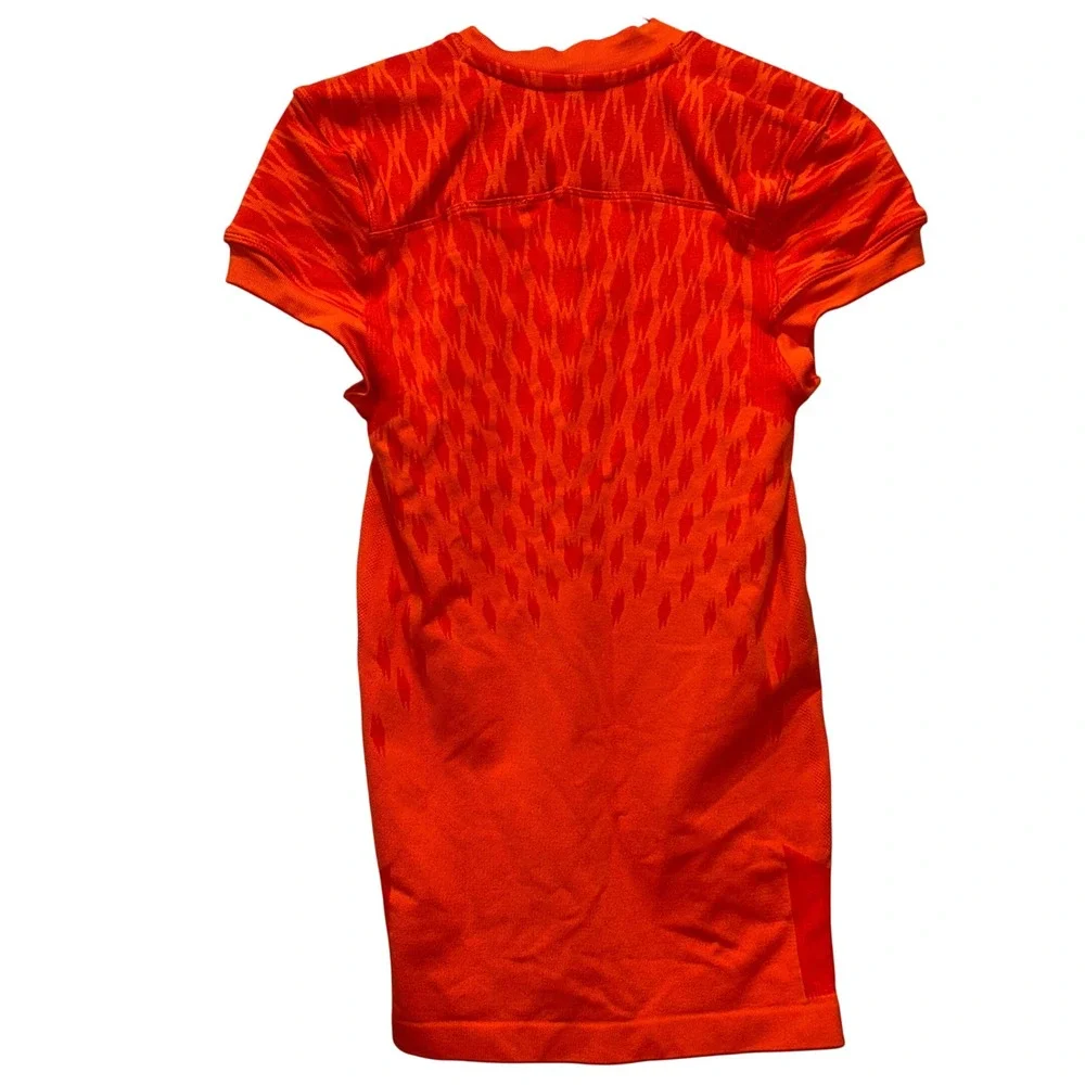 Adidas Men's Techfit Primeknit Football Jersey Large Orange Climacool‎ sz L